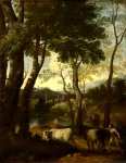 Gaspard Dughet - Landscape with a Cowherd